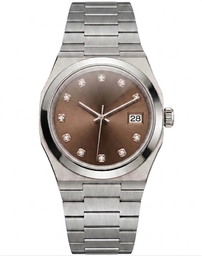 Tolaris Silver Steel Brown Dial