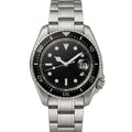 Navex Silver Steel Black Dial