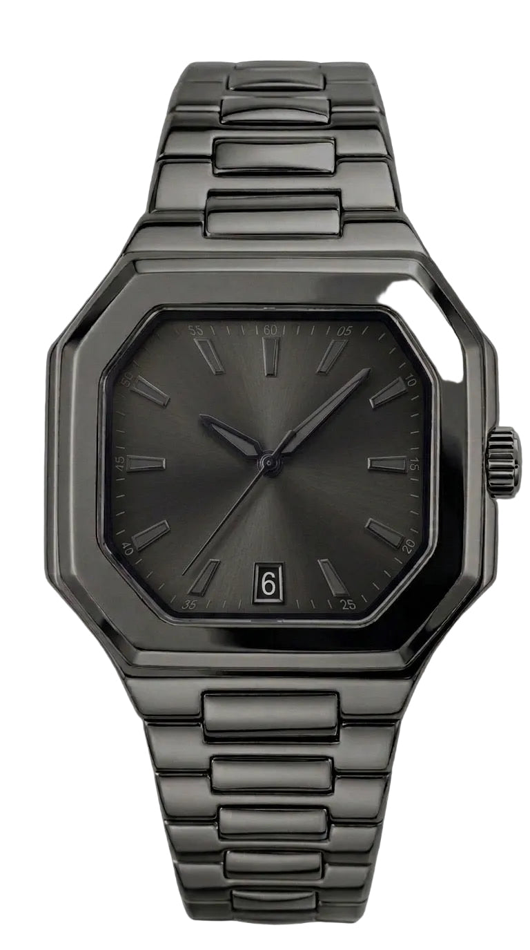 Montier Black Steel Black Dial