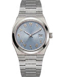 Tolaris Silver Steel Blue Striped Dial