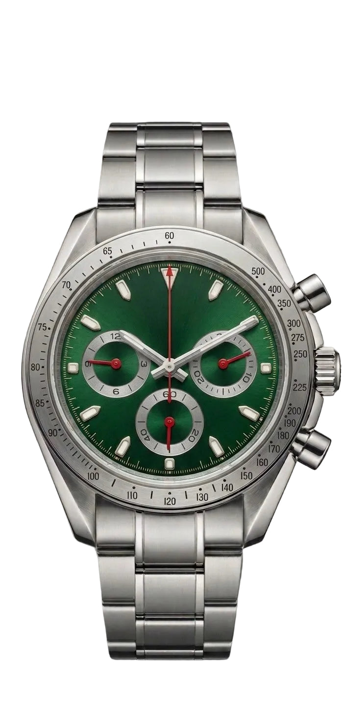 Torvex Silver Steel Green Dial