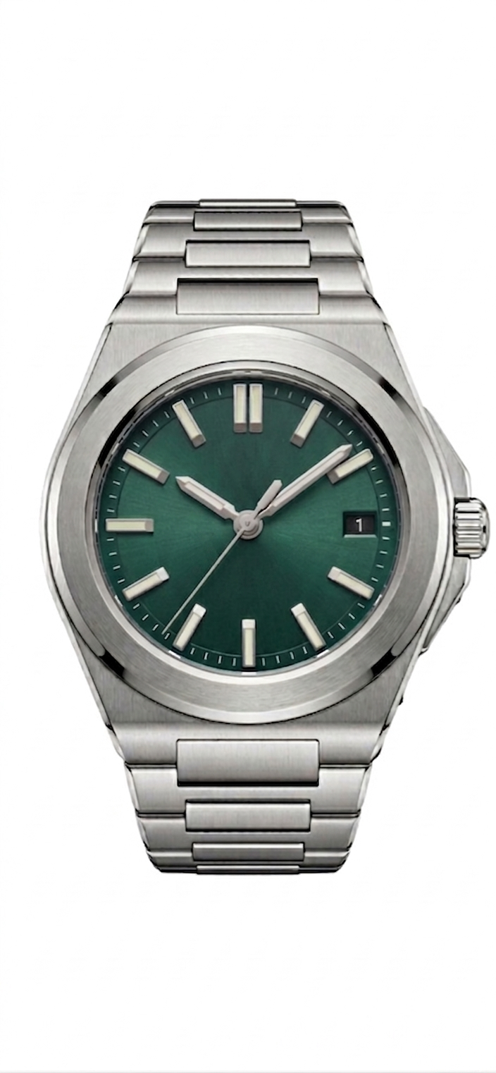 Valtor Silver Steel Green Dial