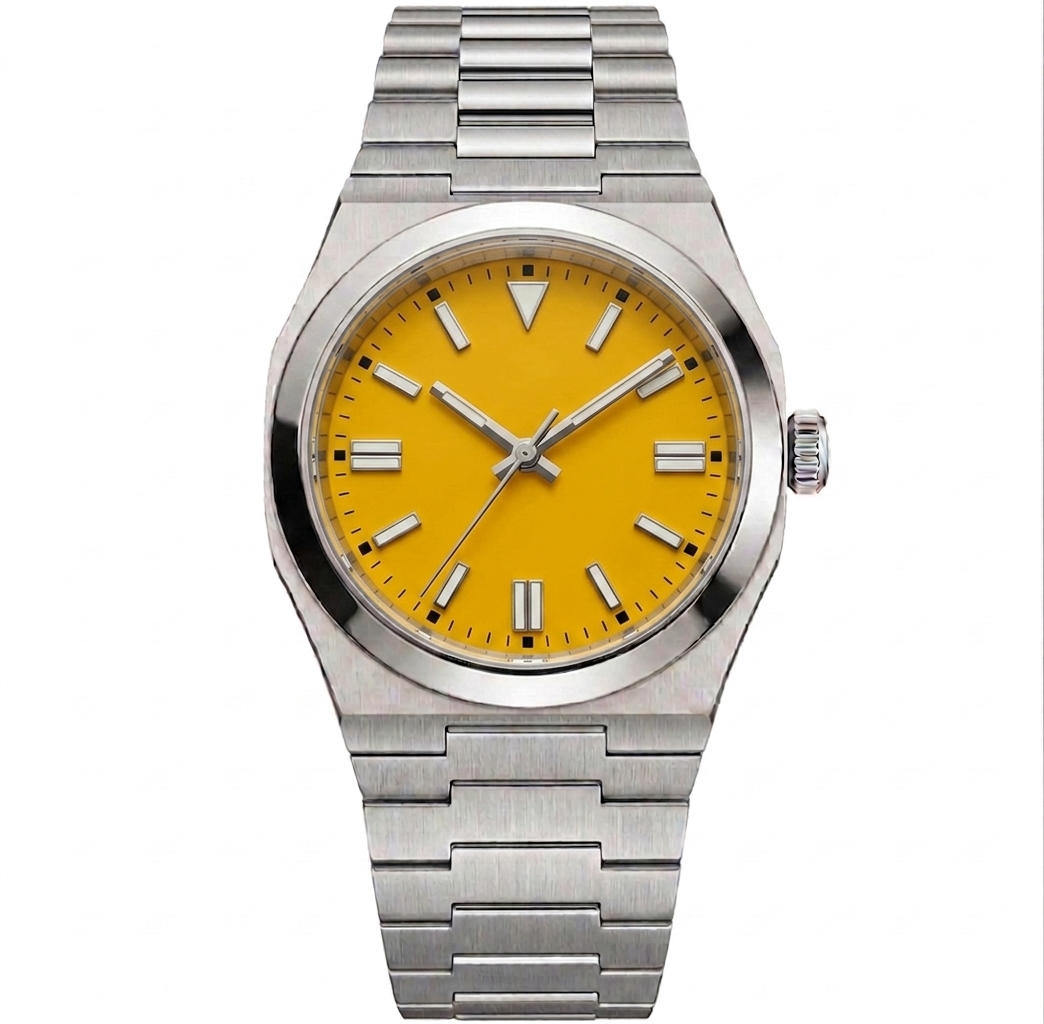 Oris Silver Steel Yellow Dial