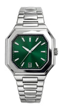 Montier Silver Steel Green Dial