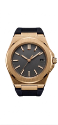Valtor Gold Steel Black Dial Rubber