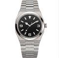 Oris Silver Steel Black Dial