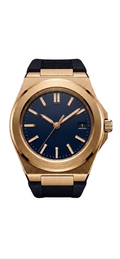 Valtor Gold Steel Blue Dial Rubber