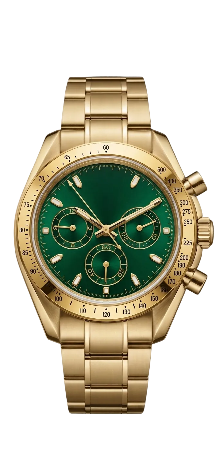 Torvex Gold Steel Green Dial
