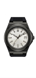 Valtor Black Steel White Dial Rubber